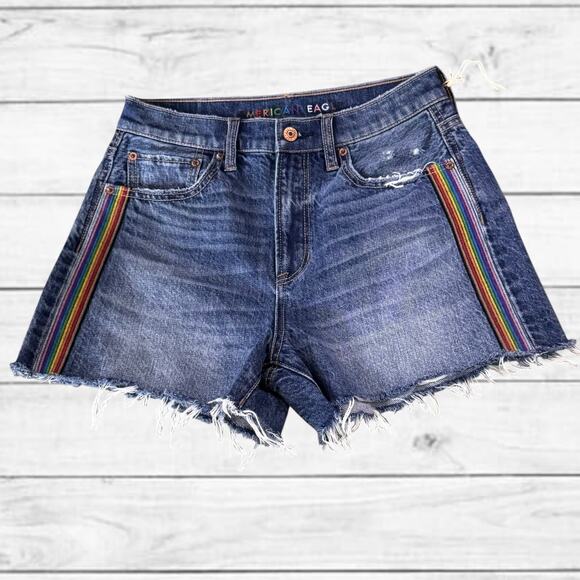 American Eagle Outfitters Pants - 84. NEW American Eagle Limited Edition Pride Rainbow Denim Shorts SZ:4